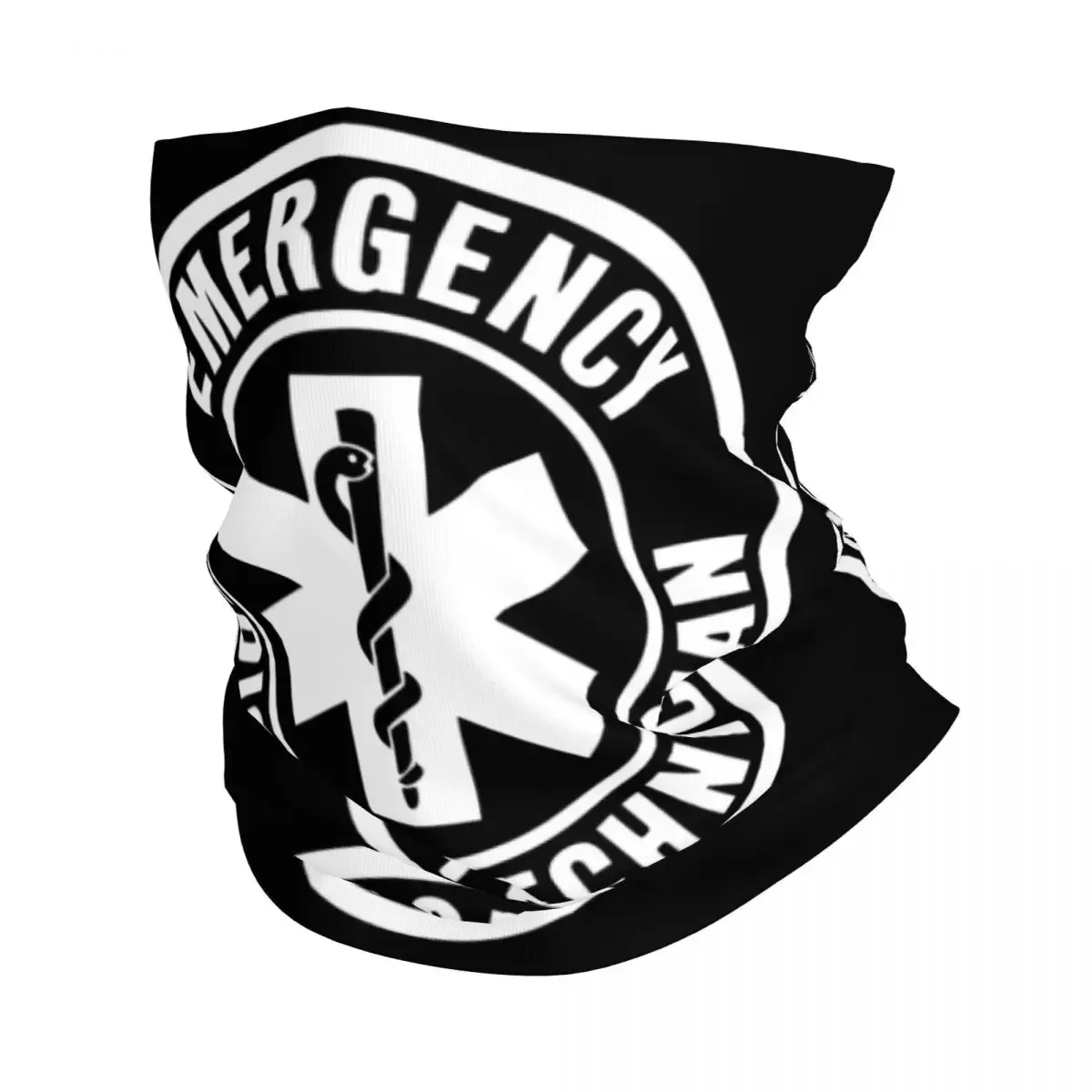 Фото Новый индивидуальный логотип EMT Star Of Life для экстренных медицинских работников, многофункциональный шарф-бандана для женщин и мужчин, защита от УФ-излучения, зимний шарф для походов. №1