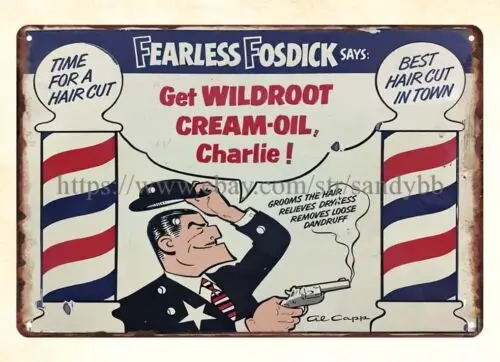 Бесстрашный кремовый Фосдик вилдрот-Масляный металлический жестяной знак