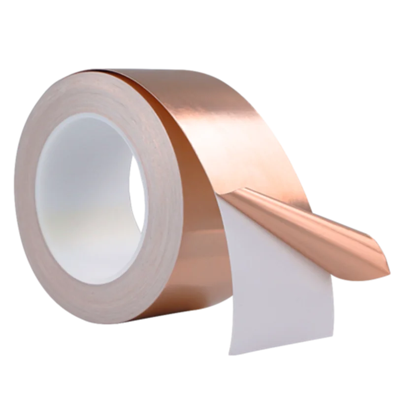 

30Meters*0.06mm Thickness Single Electric Conduct Self-Adhesive Copper Foil Tape for Magnetic Radiation Electromagnetic Wave