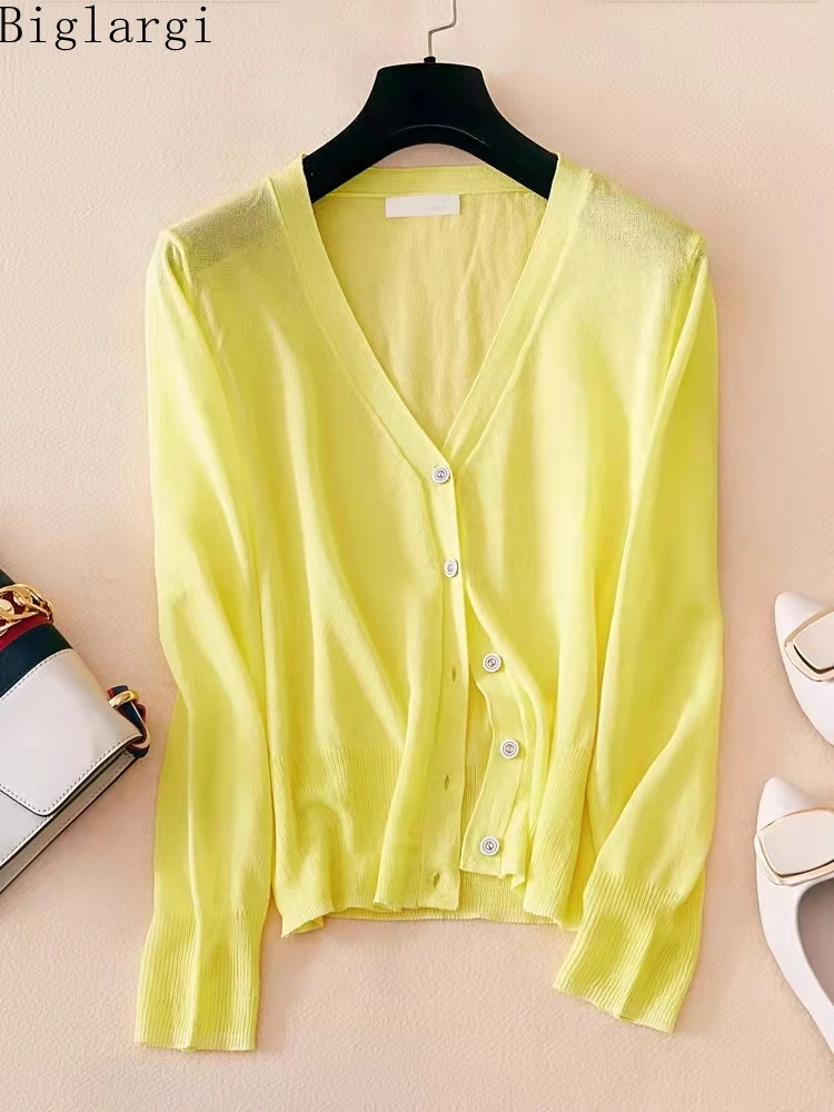 

Summer Knitted Cardigan Women Korean Womens Cardigans Long Sleeve Casual Kint Cardigan Office Ladies Tops Woman Clothes 2022