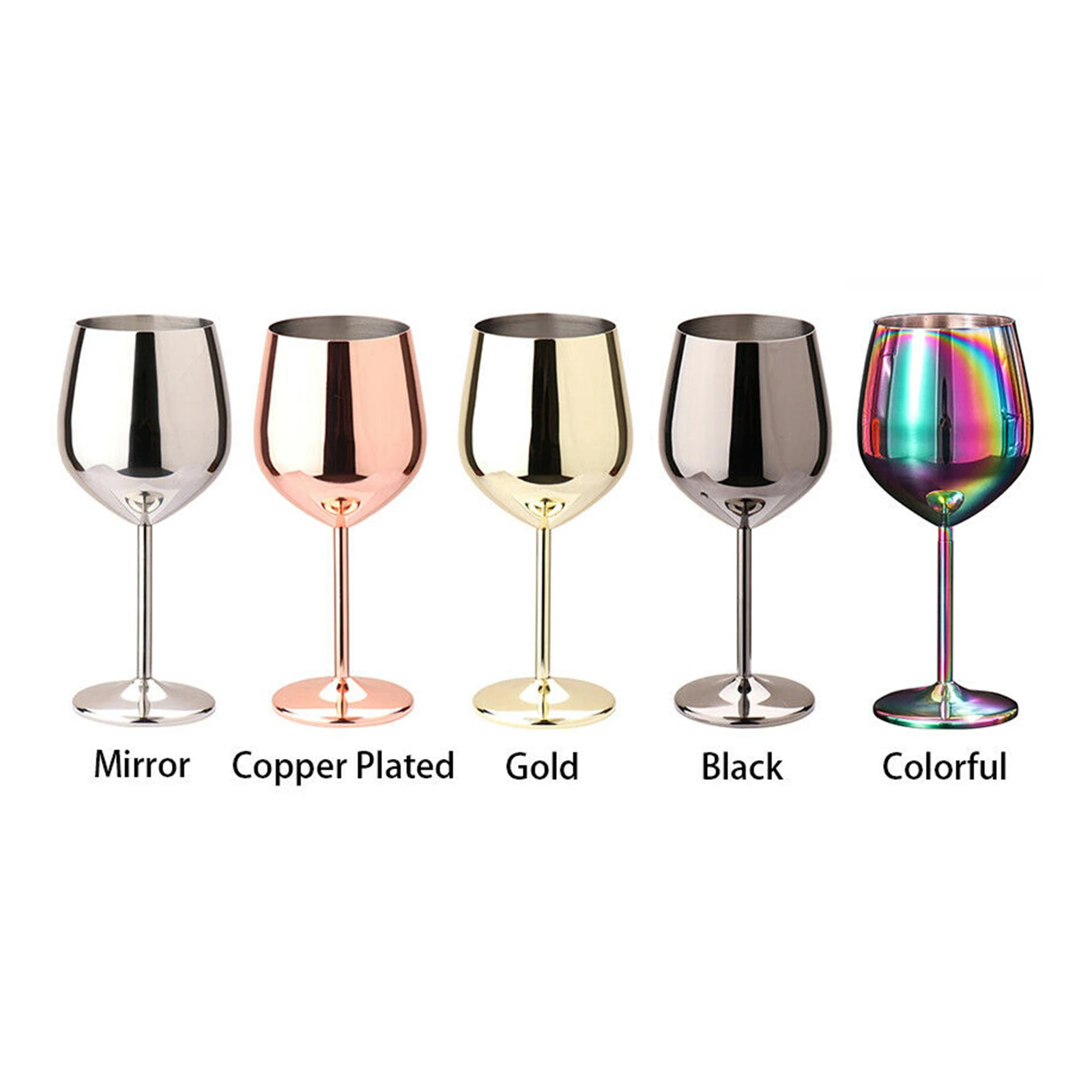

Stainless Steel Wine Glass For Wedding Colored Cocktail Glass Red Wine Goblet Elegant Drinkware For Party Champagne Coupes