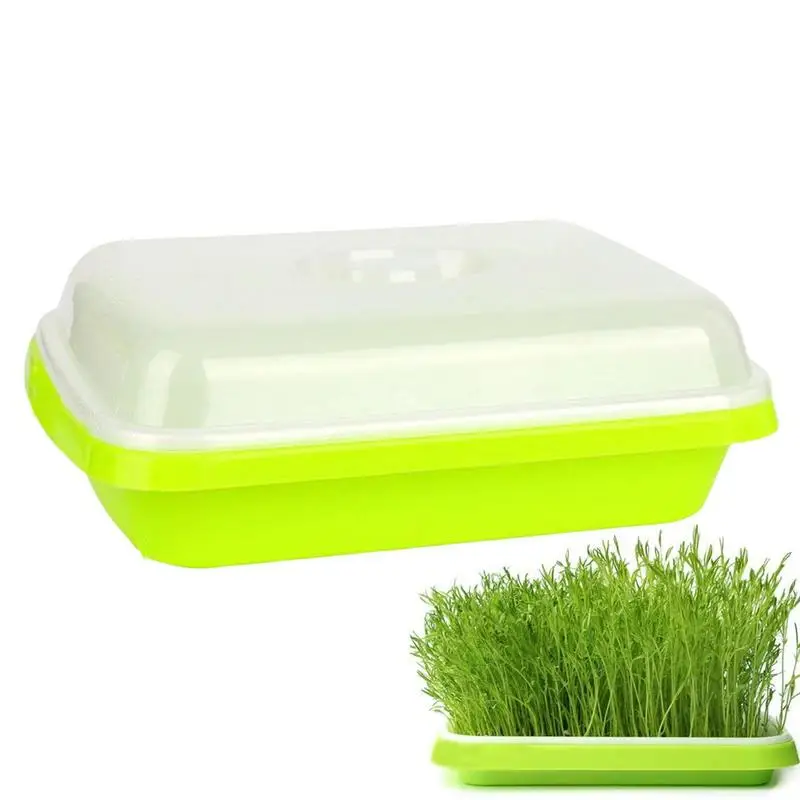 

5/3/2/1PCS Seed Sprouter Tray Double Layer Soilless Bean Culture Hydroponic Nursery Plate Sprouting Pot Planter Garden Home Tool