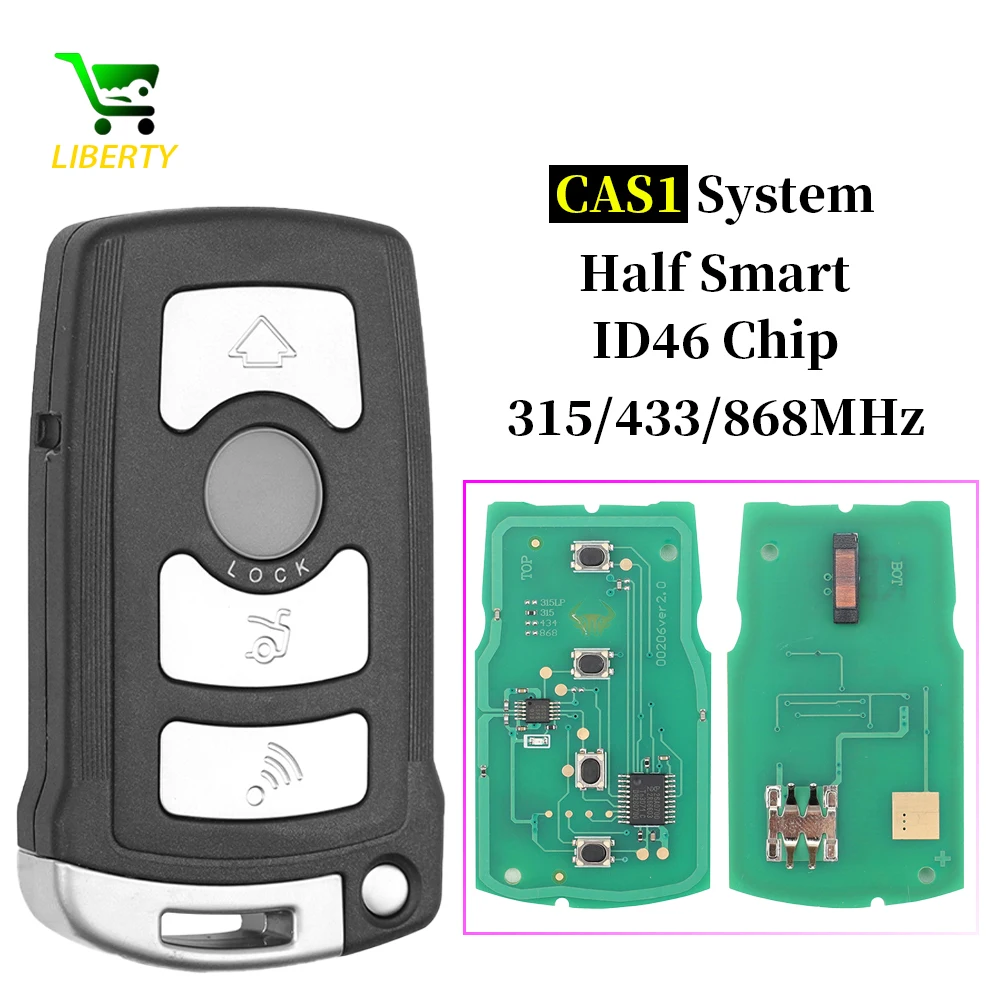 

Liberty LX8766S ID46 чип 315/433/868 МГц системы CAS1 полуумный автомобильный дистанционный ключ для BMW 7 серии 730 740 E65 E66 2002-2008