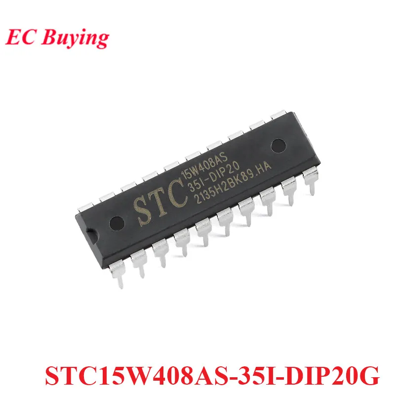 Микроконтроллер STC15W408AS Φ DIP20G STC 15W408AS DIP-20 1T 8051 Микроконтроллер MCU IC чип новый оригинальный