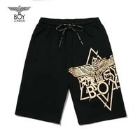 boy londons new boy eagle high quality bronzing printed cotton mens and womens shorts casual couple five point pants