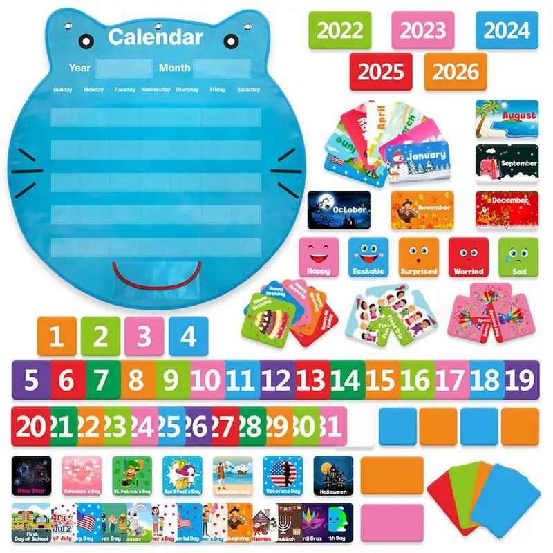 

Calendar For Classroom Elementary Calendar Pocket Chart Elementary Cartoon Cat Shape Clear Printed Teaching Aids With Bottom