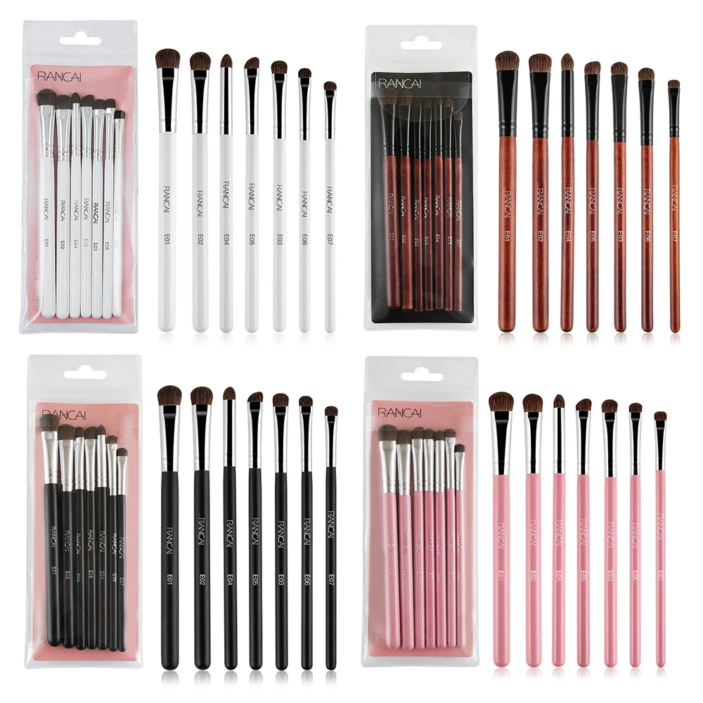 

7pcs Makeup Brushes Set Eyeshadow Eyeliner Brush Natural Horse Pony Hair Lip Blush Concealer Eyes Makeup Brush Makeup Tools