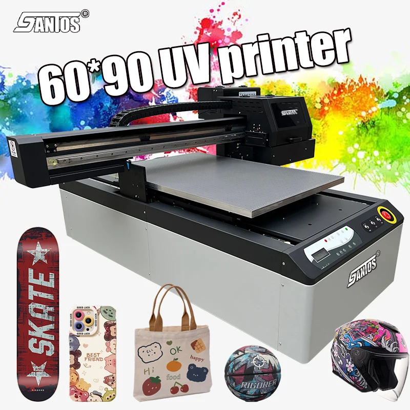 Планшетный УФ-принтер 6090 с печатающей головкой i3200 и подарочной печатной машиной
