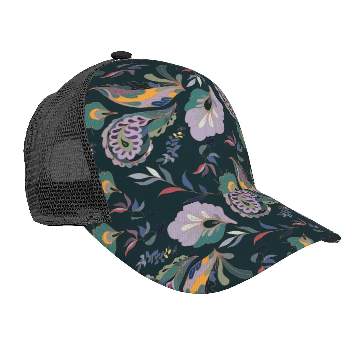 

Paisley 3D Print Curved Brim Mesh Baseball Cap Casual Sun Hat for Men Women