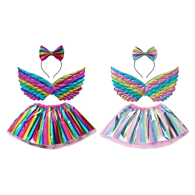 

3 шт., радужная юбка-пачка для девочек