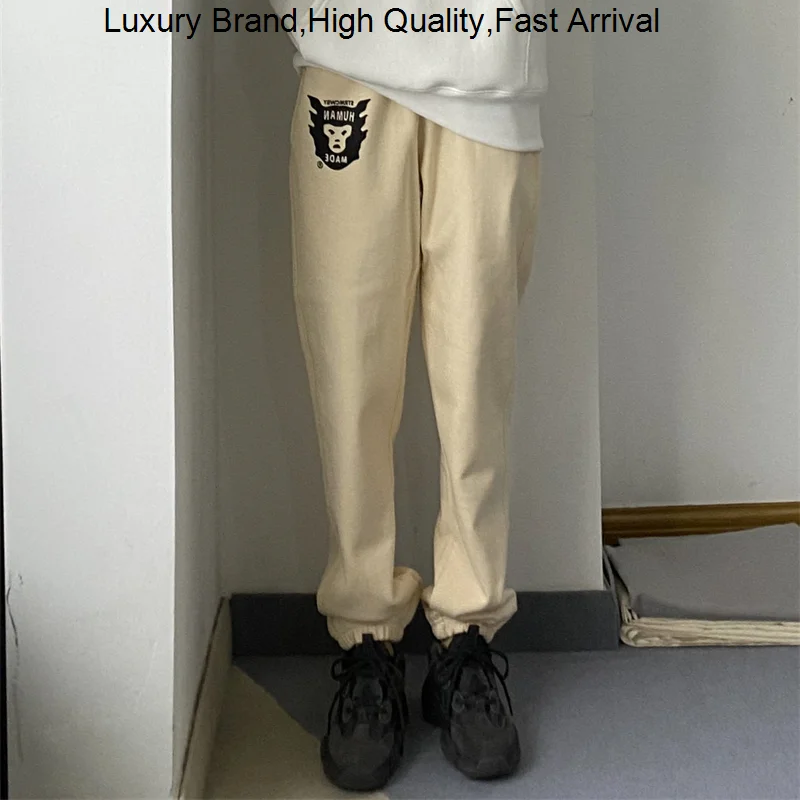 MADE HUMAN 23AW Autumn And Winter New Pattern High Gram Weight Printing Lovers Feet Collection Pants Men's and Women's Trousers