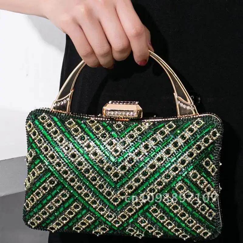 Модная женская сумка с верхней ручкой блестящий бриллиант свадебный роскошный