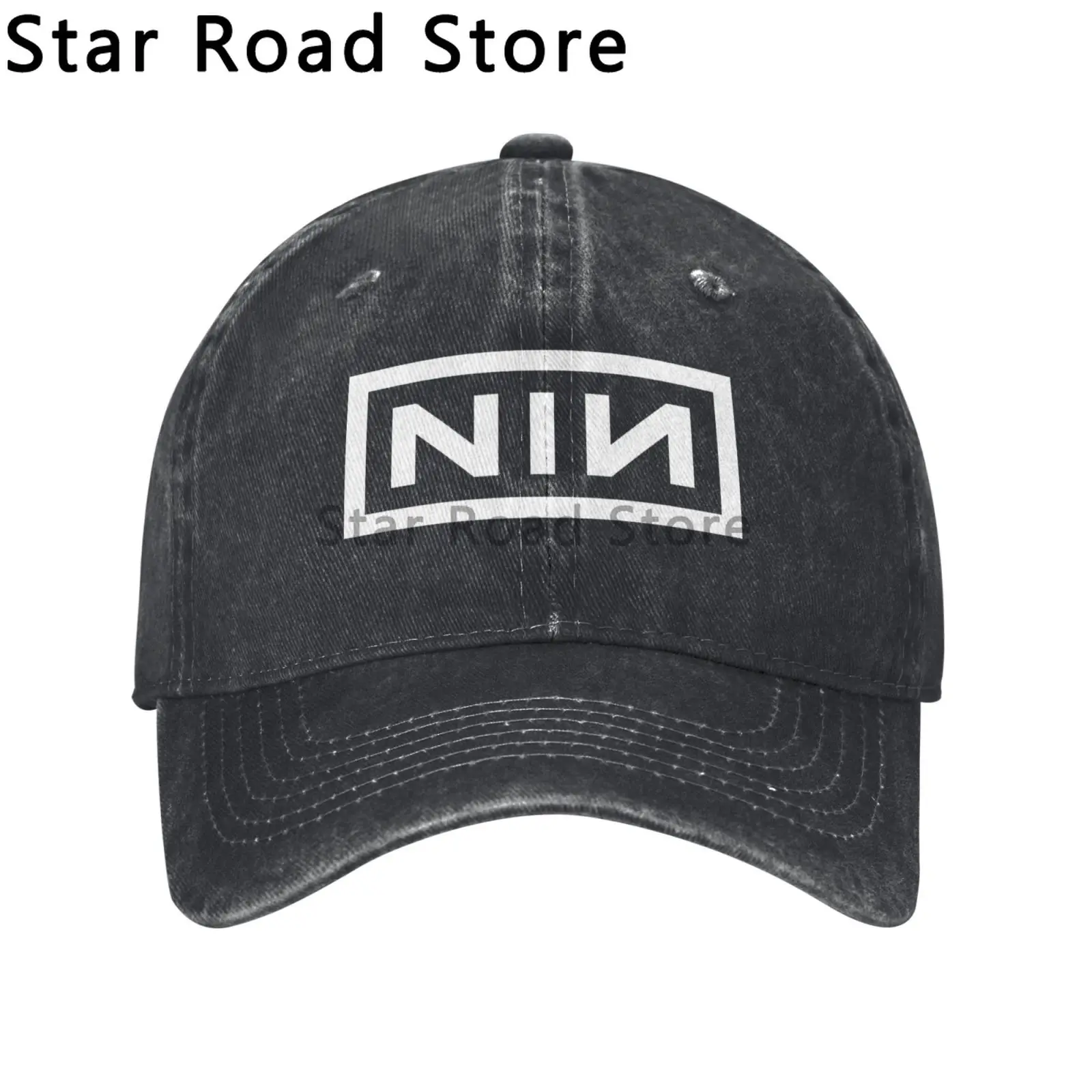 Фото Бейсболка NIN Logo Nine Inch Nails Band Trucker Cap, модная сетчатая кепка, полиэстеровая кепка-тракер, дышащая спортивная кепка, осенняя коллекция №3