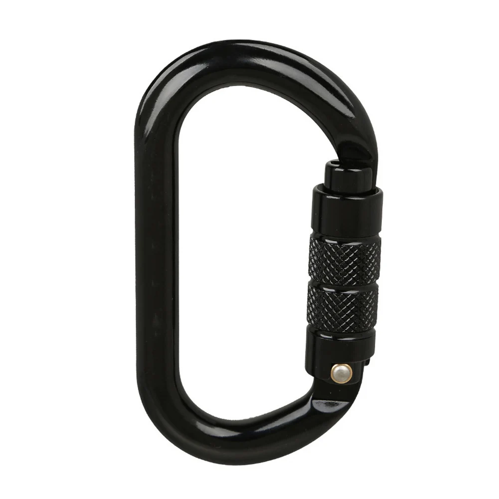 

Locking Clip Carabiner 25KN 7075 Aviation Aluminum 86g Auto Lock Climbing O-shape Rappelling 11.2*6.1cm Brand New