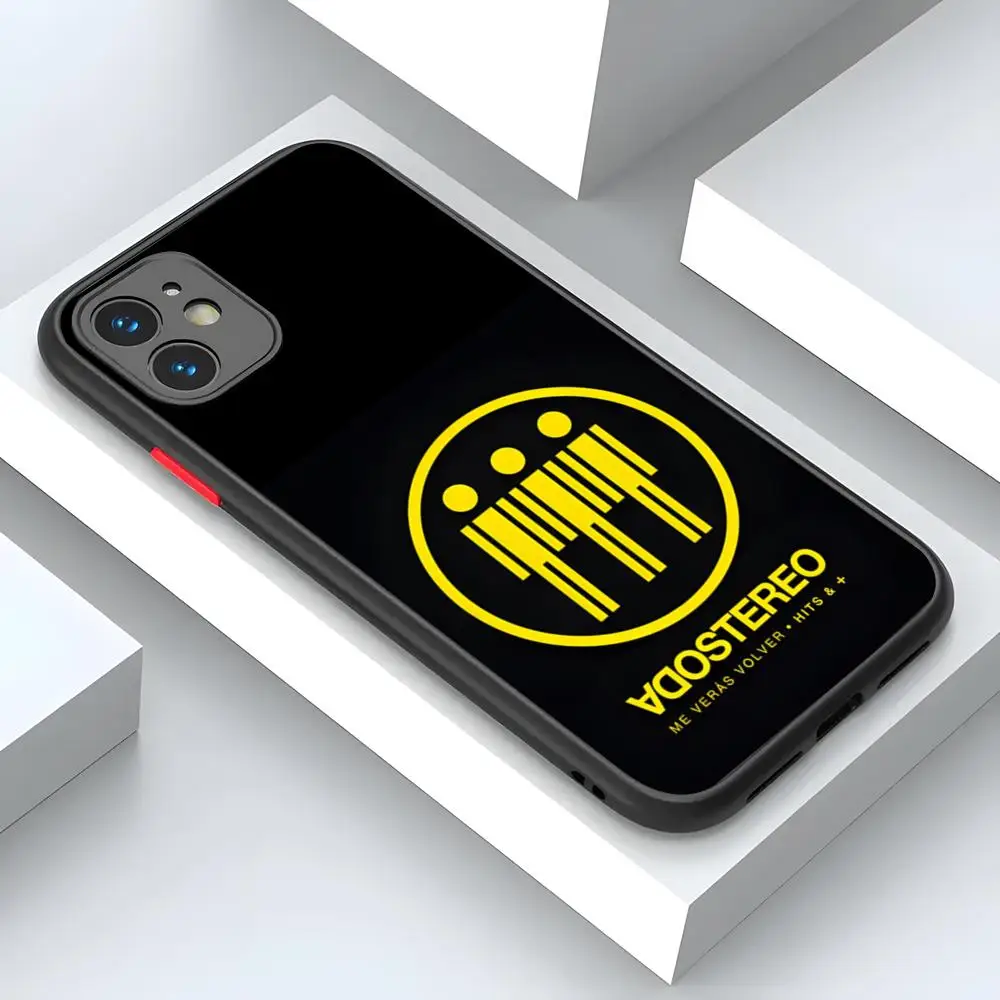 Чехол для телефона sodawstereo Band матовый чехол iPhone 15 16 14 12 13 11 Pro Max XR XS Mini X 7 8 Plus прямые