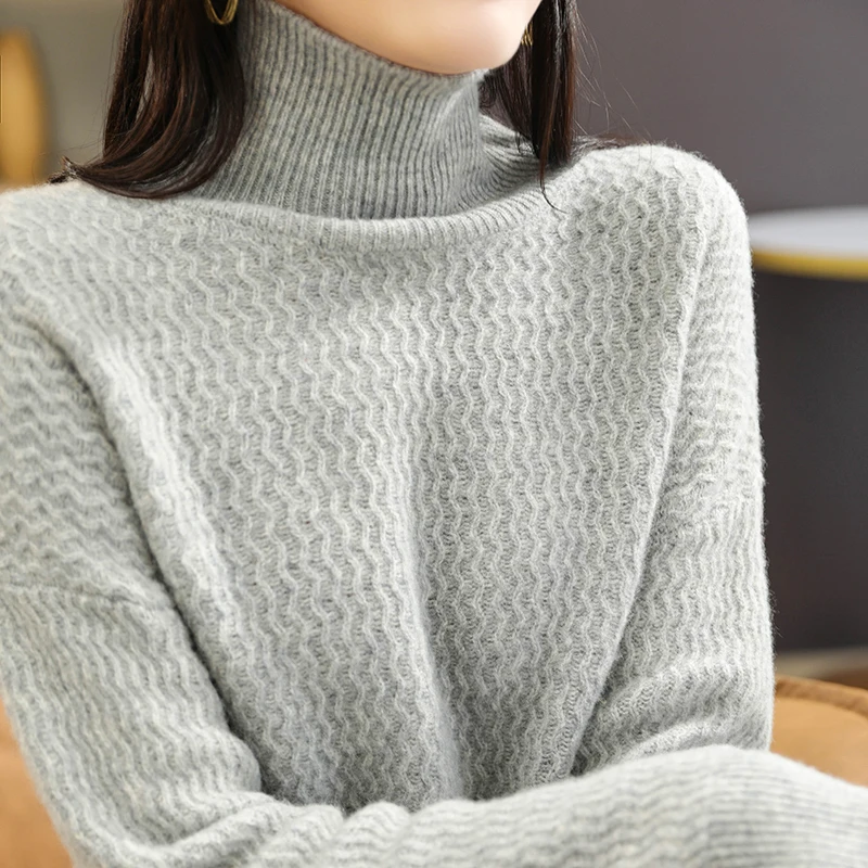 

Autumn Winter 100% Wool Jumpers Women Female Cashmere Thicker Pullovers Tops Girl's Sweaters Hot Sales With Free Shipping