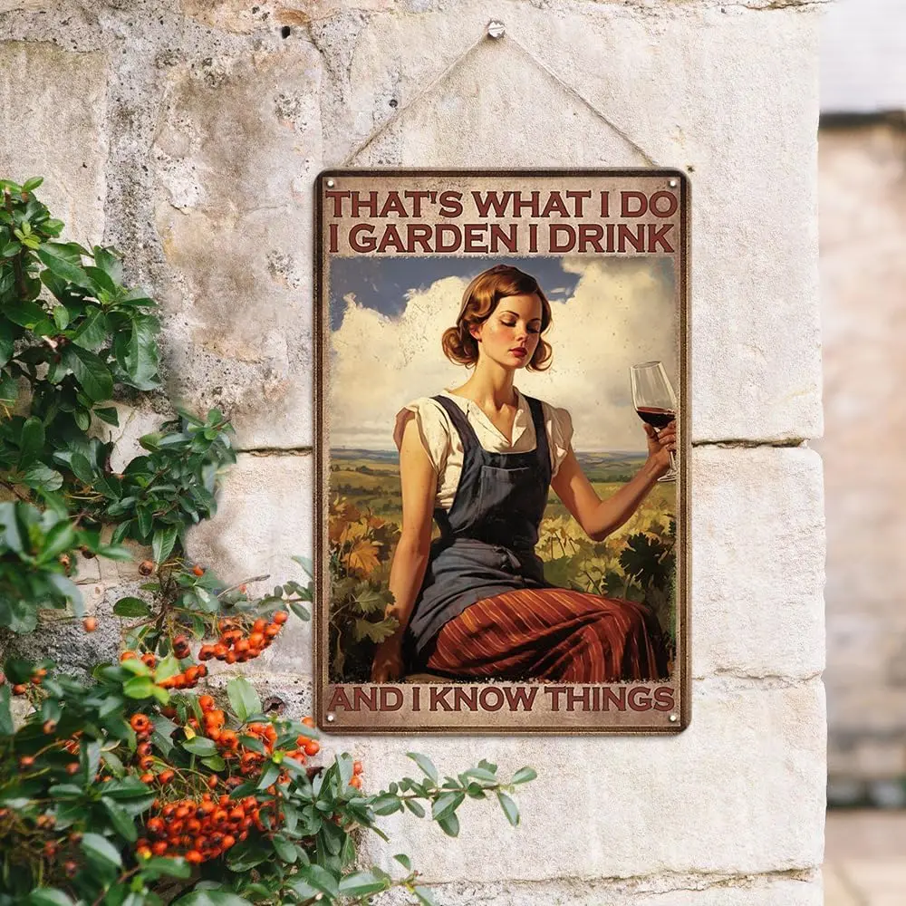 Винтажный металлический жестяной знак дневного света Забавный садовый декор-вот