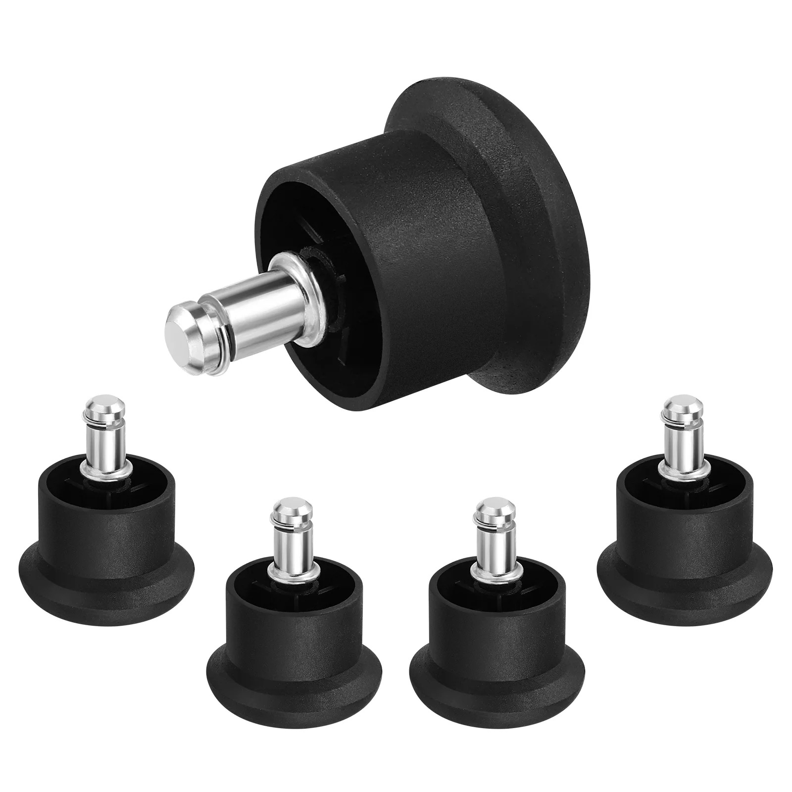 

VOSAREA 5pcs Swivel Caster Wheels Heavy Duty & Safe Chair Wheels Stopper Fixed Stationary Castors Office Chair Foot Glides