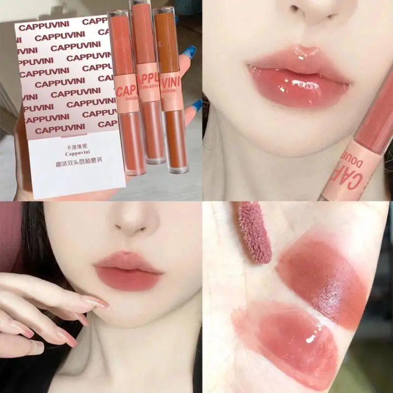 

Mirror Water Lipstick Matte Texture Lip Gloss Waterproof Sweat Resistant Long Lasting Lip Glaze Sexy Red Lip Tint Makeup Korean
