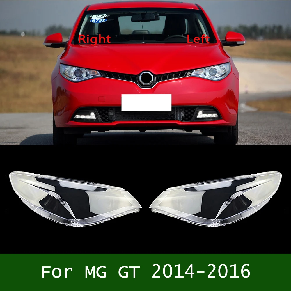 For MG GT 2014-2016 Front Headlamp Cover Transparent Headlight Shell Lens Plexiglass Replace Original Lampshade