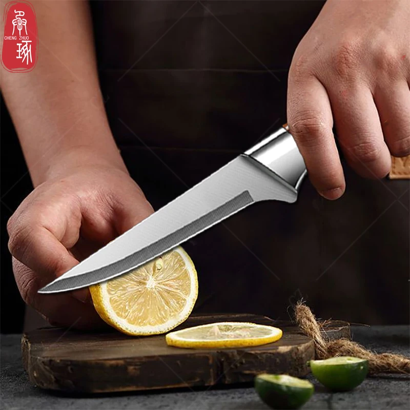 czołgowych ze stali nierdzewnej Nóż do grillowania Profesjonalne noże szefa kuchni Mięso Ryby Krojenie owoców odkostniania Akcesoria kuchenne