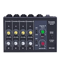 mixer portable switchable stereo 4 mono 8 channels microphone audio mini mixer console can be poweredeu plug