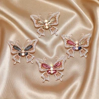 women classic vintage crystal butterfly brooch pin fashion elegant metal insect jewelry for lady badges retro brooches pins gift