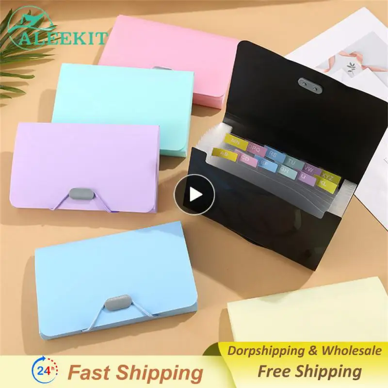 

Pink Organ Bag New Color Waterproof Bill Single Package Stationery Classification Label Folder Pp Multi-function Storage Box