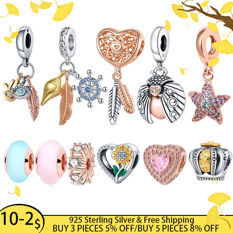 

Женский браслет из серебра 925 пробы, с золотыми бусинами