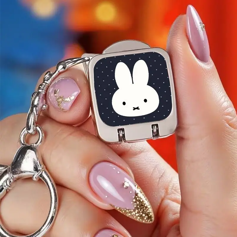 Фото Милые складные мини-кусачки для ногтей Miffy Kawaii, ультракомпактные, портативные, с защитой от защемления, подарок №3