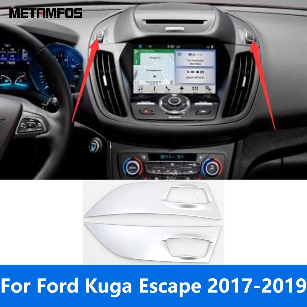 

Матовая центральная консоль для Ford Kuga Escape 2017 2018 2019, Крышка вентиляционного отверстия, отделка, аксессуары для интерьера, Стайлинг автомобиля