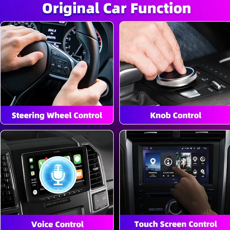 Фото Мини-адаптер 2-в-1 для беспроводного CarPlay и Android Auto, преобразователь проводного в беспроводной, AI-бокс для Toyota, VV, Peugeot, Plug and Play, 3.7x1см №3