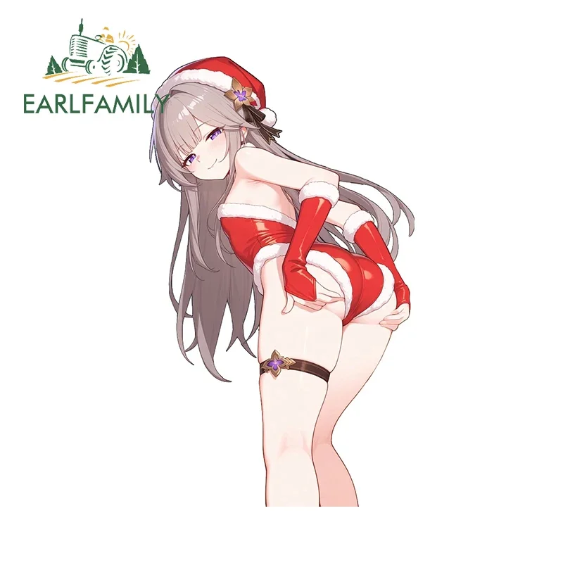 

EARLFAMILY Honkai Star Rail Herta Рождественский стиль автомобильные наклейки мультяшные графические наклейки устойчивые к царапинам автомобильный Стайлинг