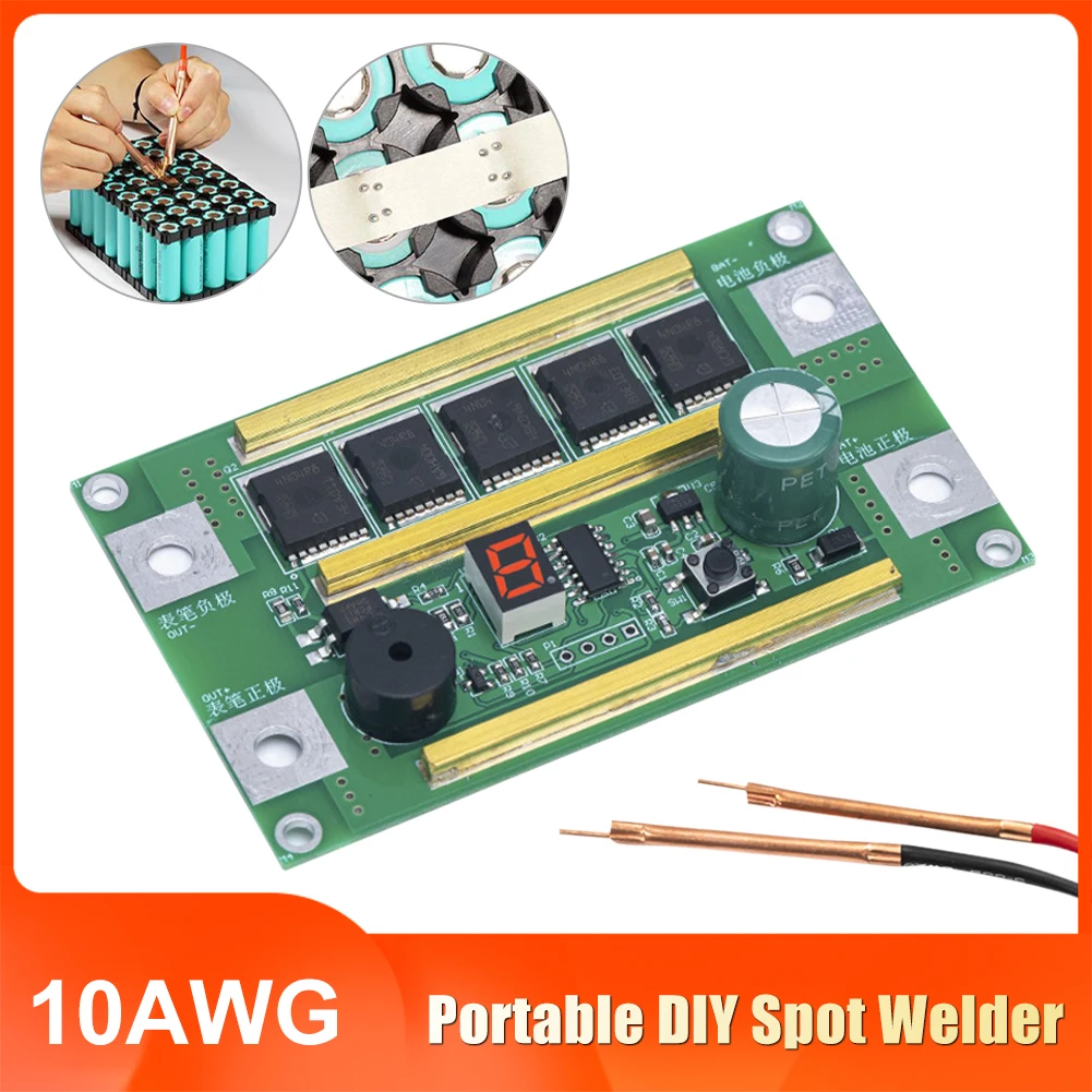 

Digital Display Spots Welding Machine Portable Control Panel Small Spot Welder 8 Gear Power Adjustable For 18650 Batteries