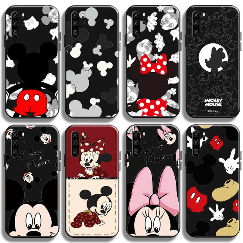 

Disney Mickey Minnie Mouse For Huawei P30 P30 Lite P30 Pro Phone Case Shell TPU Full Protection Funda Coque Liquid Silicon