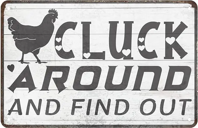 Жестяные знаки в стиле ретро забавные винтажные вывески с курицей декор для стен
