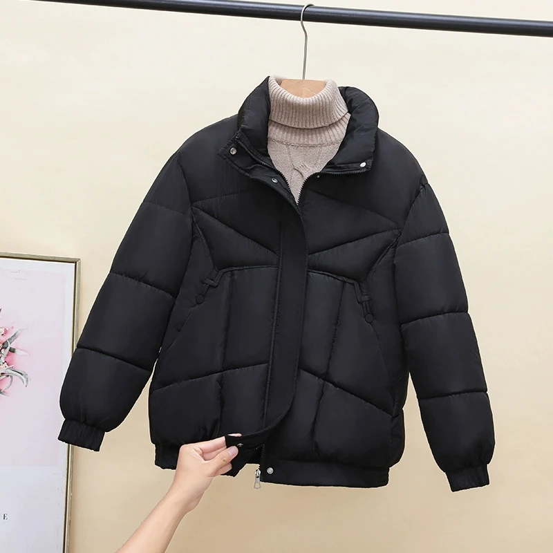 Короткая теплая куртка женская зимняя новинка корейский свободный зимний