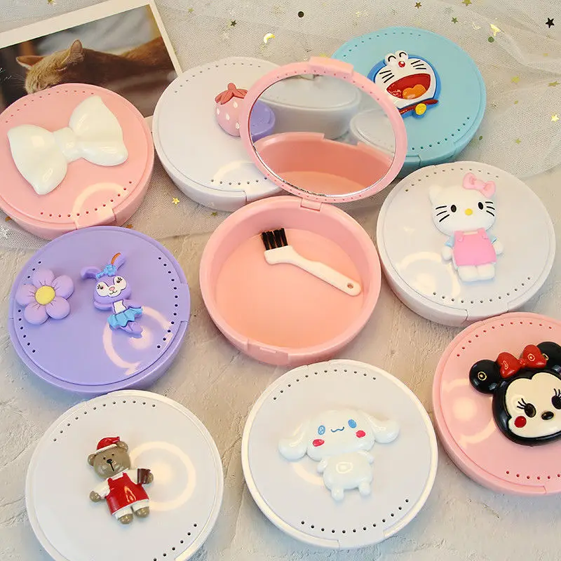 

Ортодонтический контейнер для хранения Kawaii Sanrios Kitty kuromi Cinnamoroll милая девушка сердце портативные подтяжки