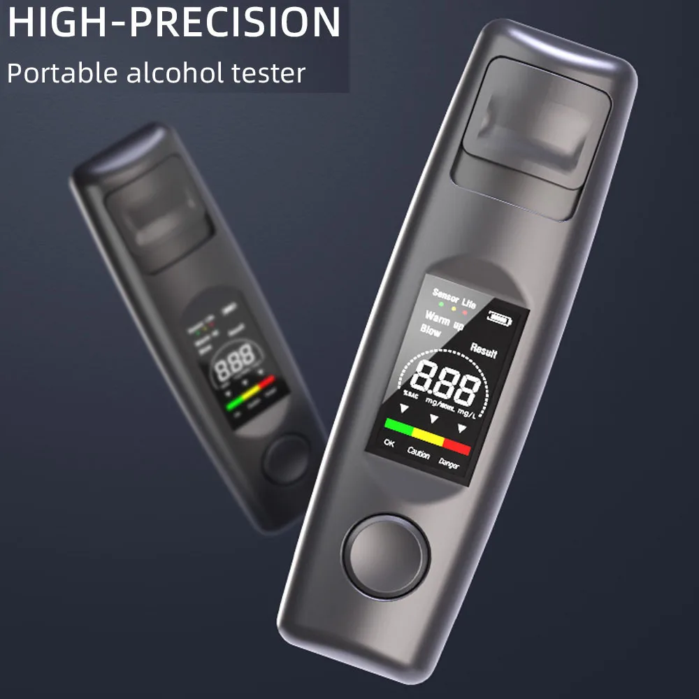 

Handheld Alcohol Breath Tester Breathalyzer Alcohols Detector Non-Contacting Breath Blow Tester 10s Quick Response LCD Display