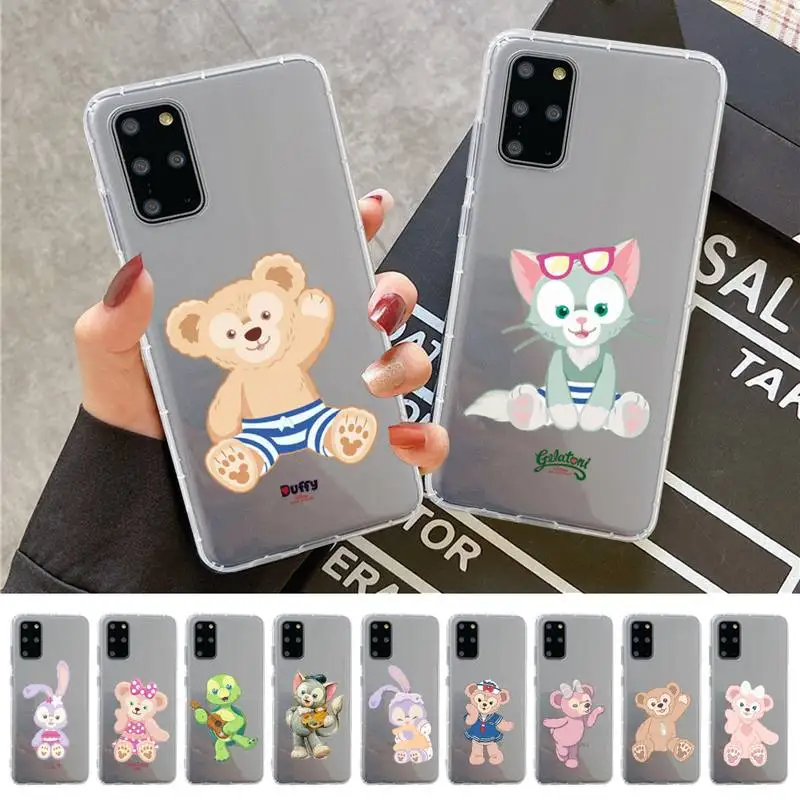 

Disney Duffy And Friends Phone Case for Samsung S20 S10 lite S21 plus for Redmi Note8 9pro for Huawei P20 Clear Case