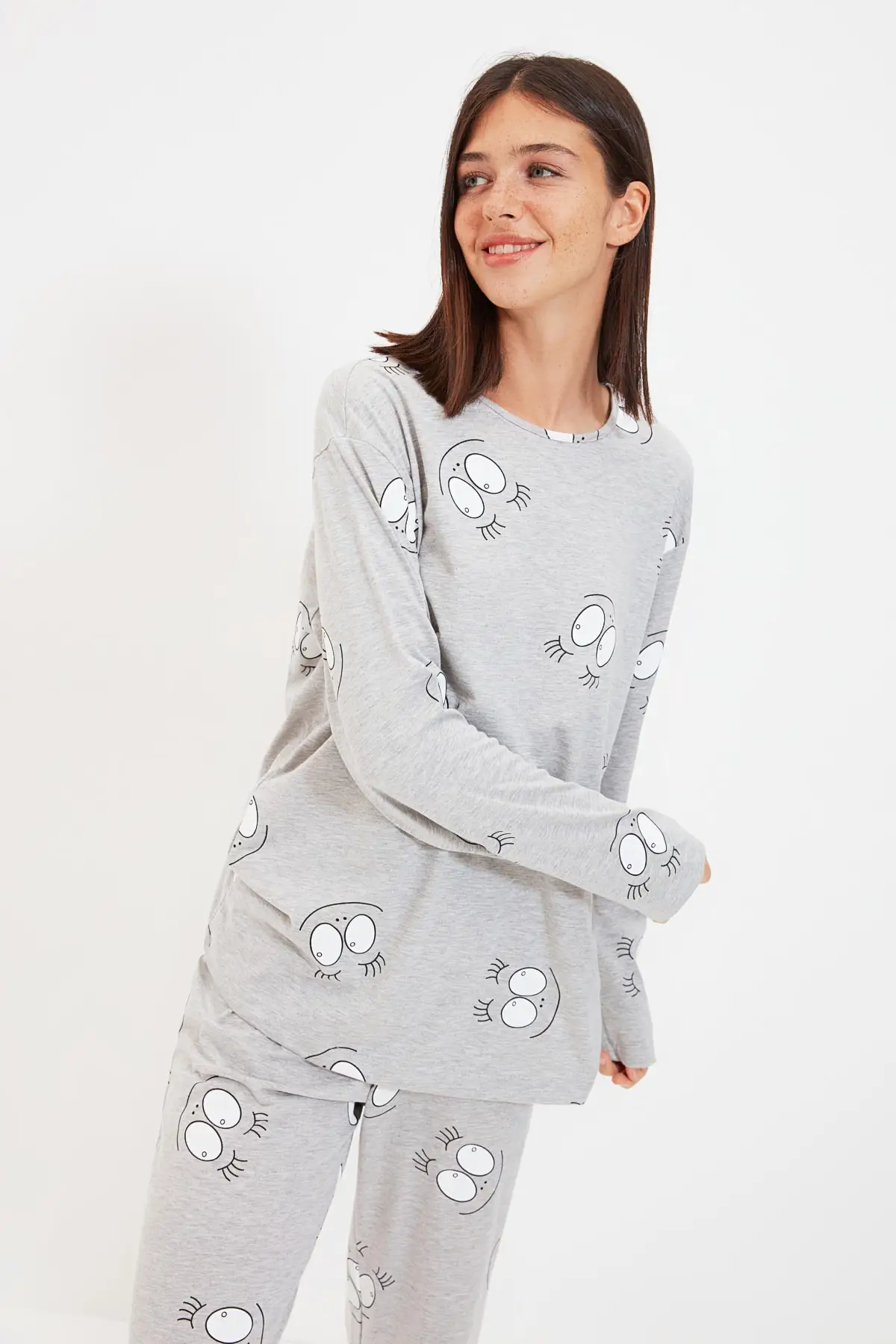 

Trendyol Eye Pattern Knitted Pajamas Set THMAW22PT0270