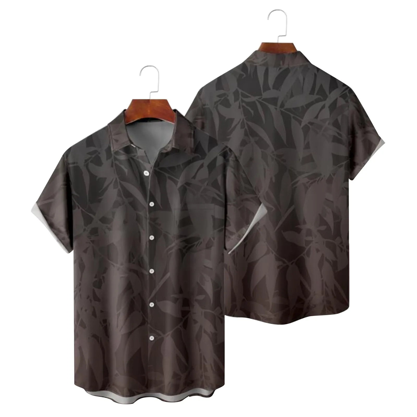 

Гавайская рубашка мужская с принтом, рабочая сорочка с короткими рукавами, на пуговицах, длинный рукав, тренировочная кофта с длинным рукав...