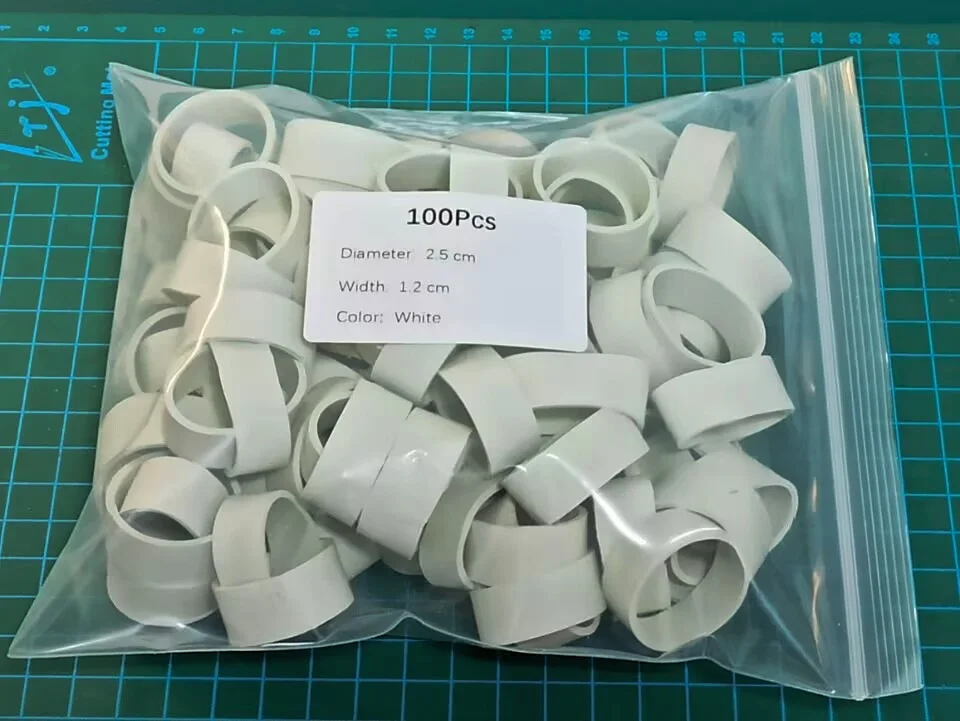 Маленькие белые широкие резинки Эластичная упаковочная стяжка для упаковки - диаметр 2,5 см резинки для денег 50гр неоновые а
