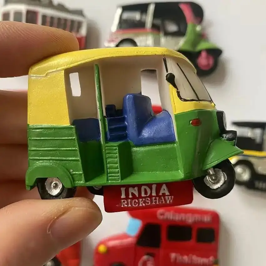 Various Countries Tuk Car Refrigerator Stickers Travel Memorial Decorative Magnet Gifts