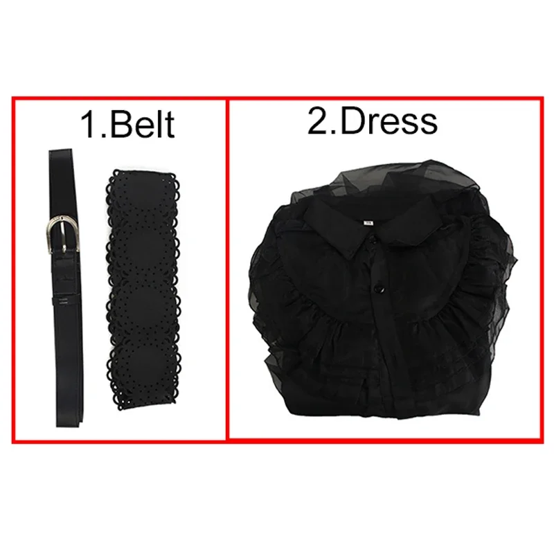 Платье Среды Аддамс на Хэллоуин аниме косплей реквизит ужаса черный готический