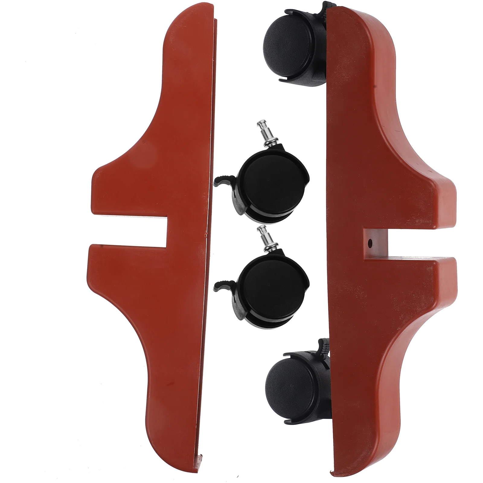 

2 Pcs Screen Mobile Base Room Partition Support Bases Roller Divider Wood Bracket Plastic Stand Wear-resistant Removable Office