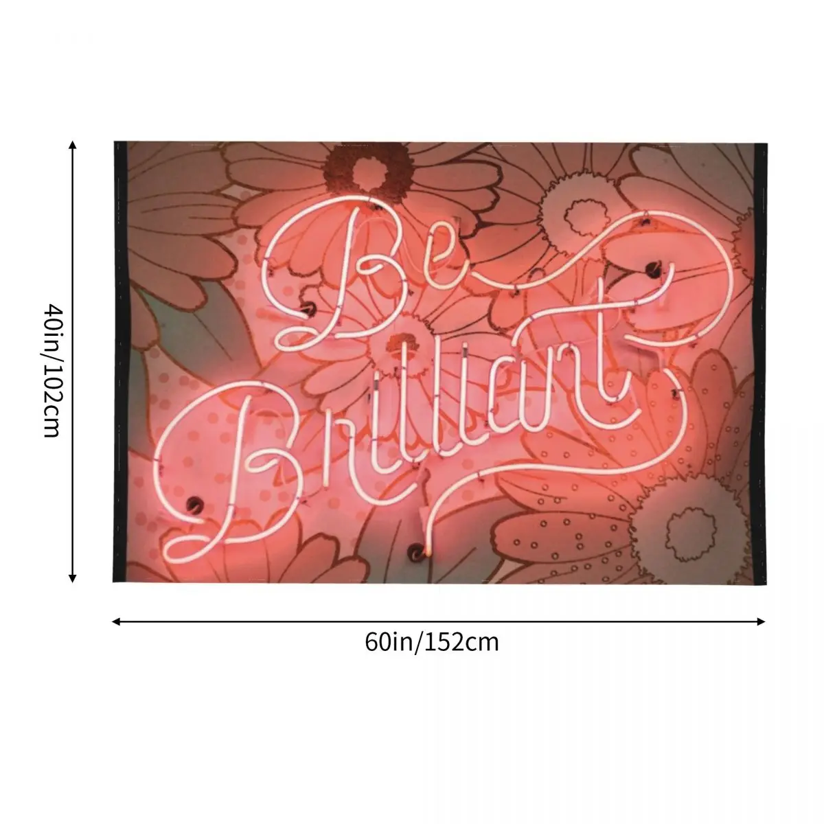 Be Brilliant Неоновая вывеска Гобелен Украшение гостиной Эстетический декор комнаты