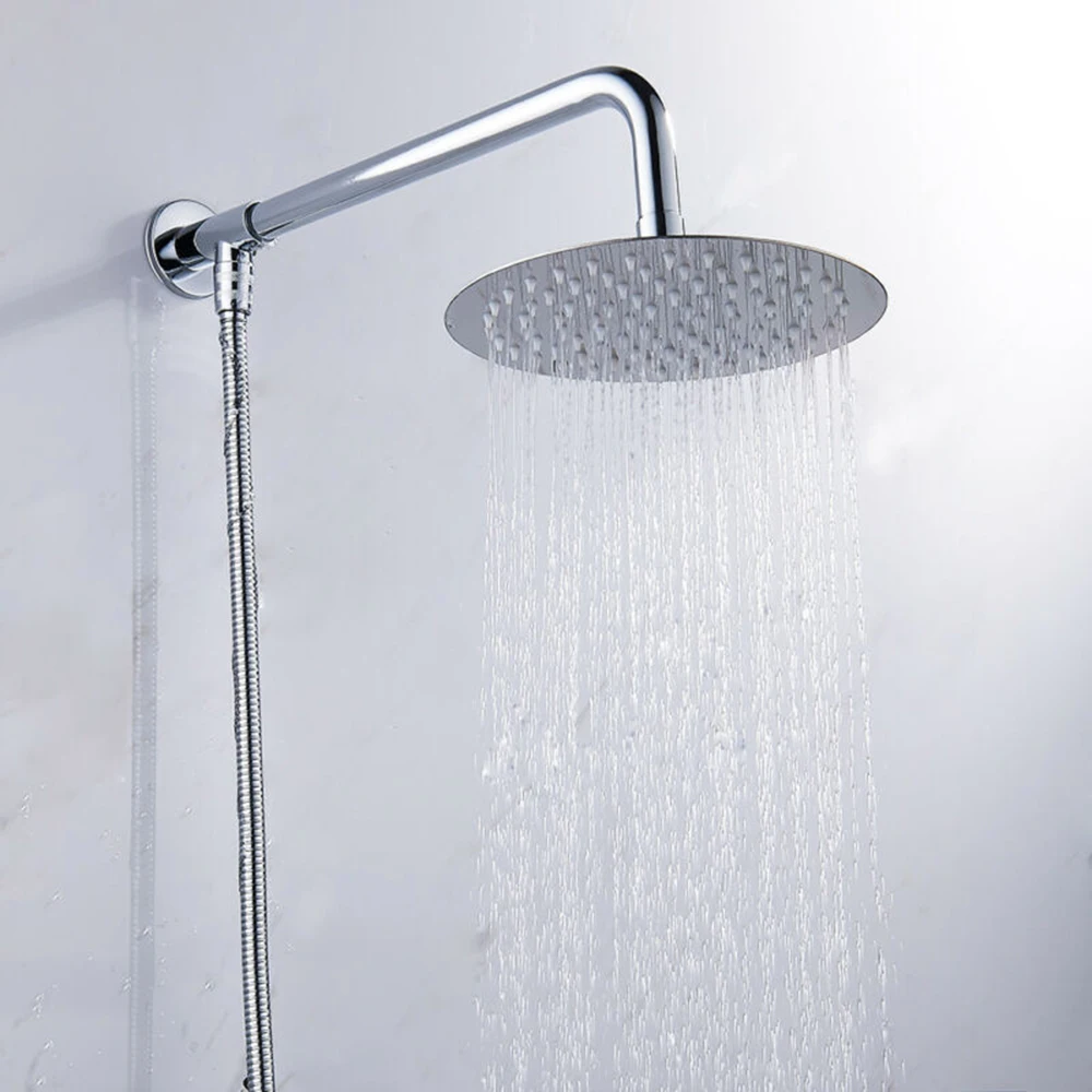 

8 Inch Large Round/Square Shower Head Overhead Rainfall Shower Head Chrome Stainless Steel Shower Heads Head Rain Bathroom Acces