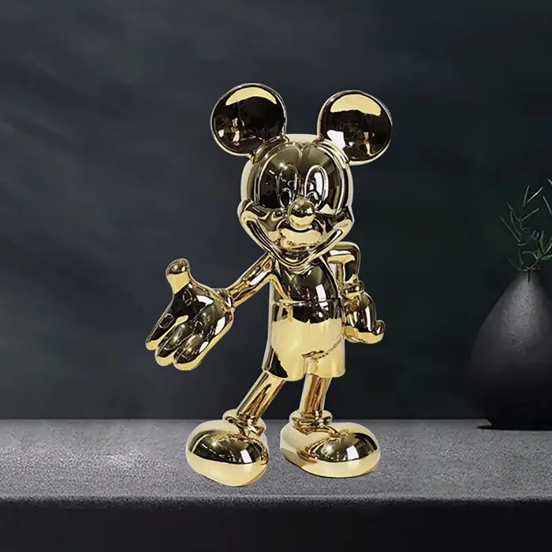 

Home Decoration Luxury Living Room Ornaments Electroplated Nordic Cartoon Figurines Miniature Items Office Luxury Decorations