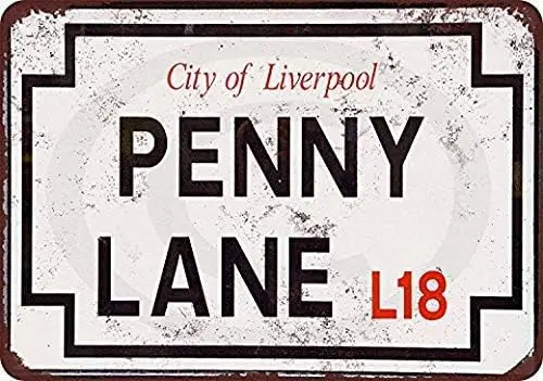 Penny Lne Street Sgn Vntge Look Reproducton Metl 8 x 12